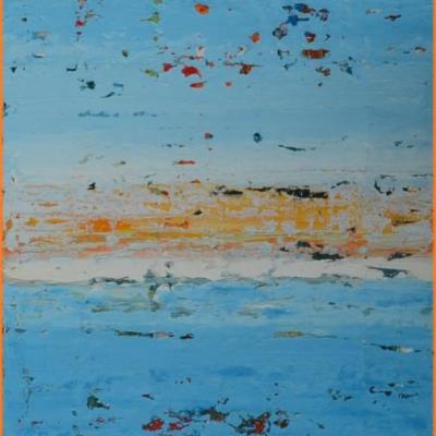 Coucher de soleil sur ocean